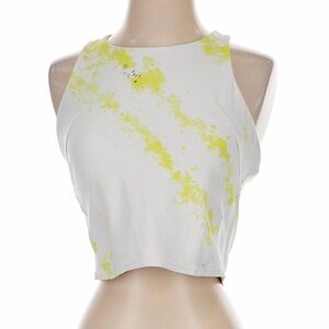 lululemon athletica White and Yellow Crop Top